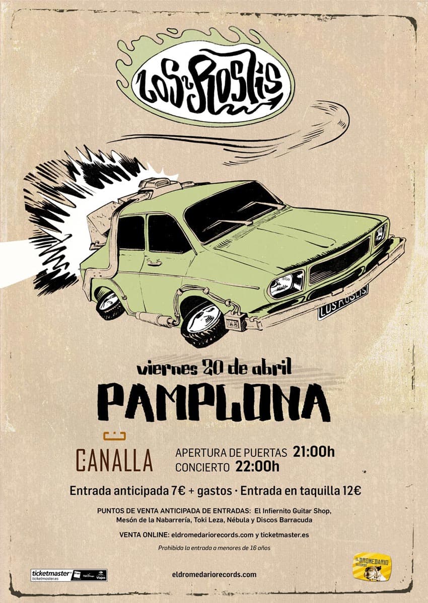 Cartel Los Roslis Sala Canalla Pamplona