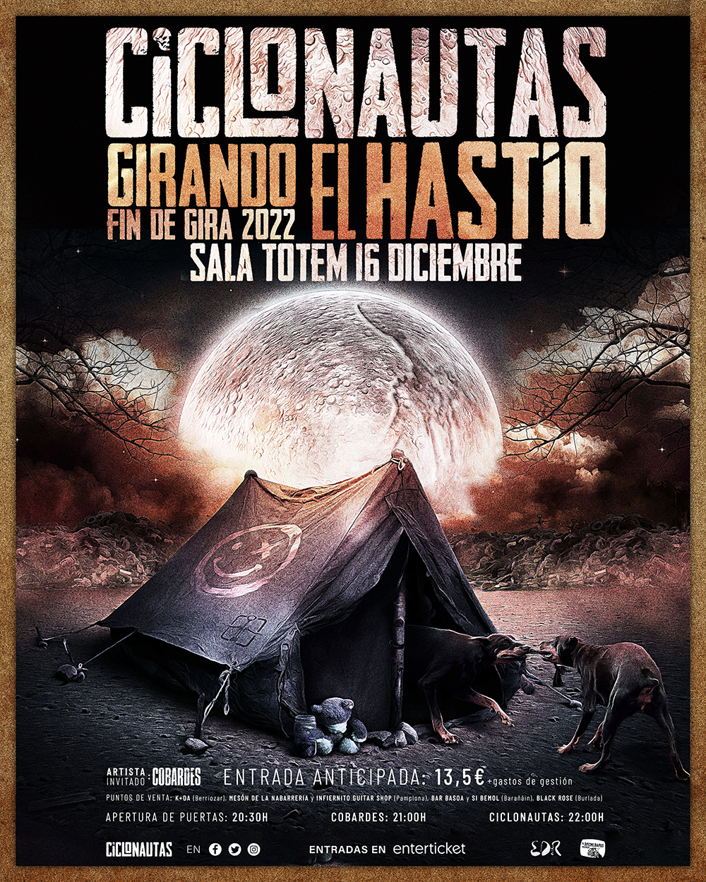 CICLONAUTAS pondrá fin a su extensa gira el próximo 16 de diciembre en  Pamplona - El Dromedario Records